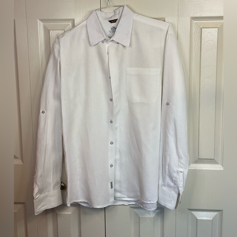BOHIO Men’s 100% Linen Shirt - EUC